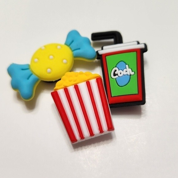 Shoe Charms "Movie Night"Set of 3 - Picture 2 of 2